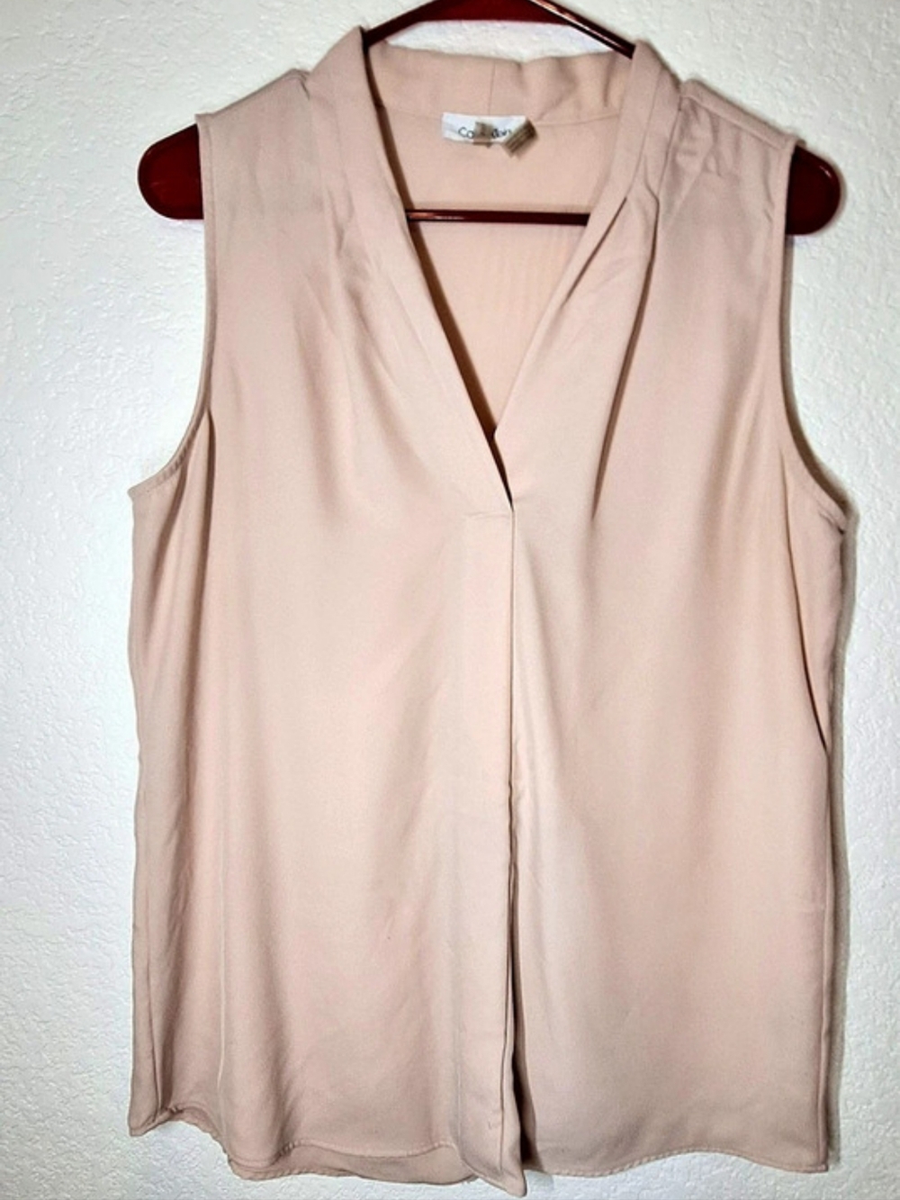 Calvin Klein Sleeveless Blouse in Pink Size Medium Like New